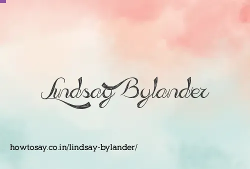 Lindsay Bylander