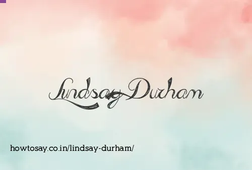 Lindsay Durham