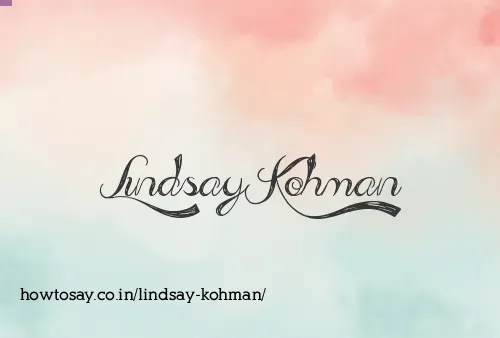 Lindsay Kohman