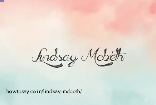 Lindsay Mcbeth