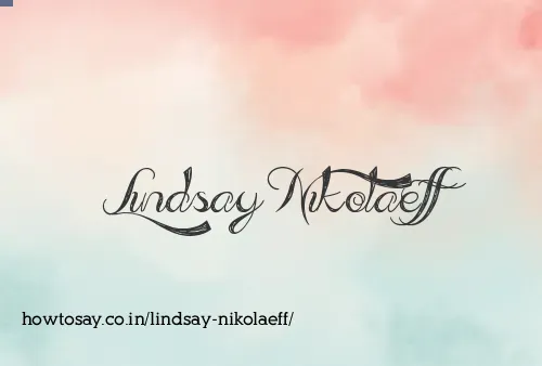 Lindsay Nikolaeff
