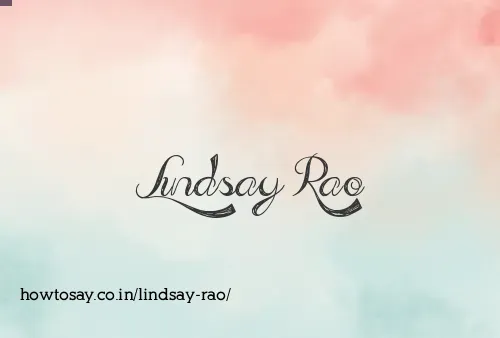 Lindsay Rao