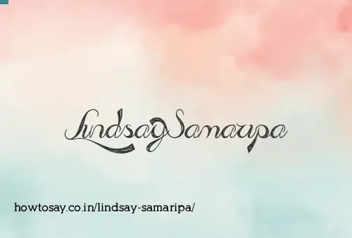 Lindsay Samaripa