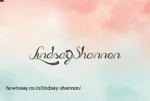 Lindsay Shannon