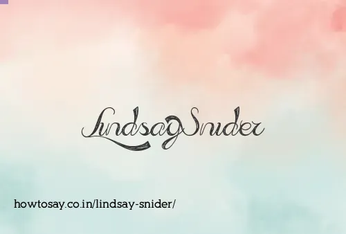 Lindsay Snider