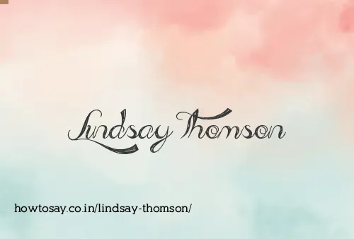 Lindsay Thomson