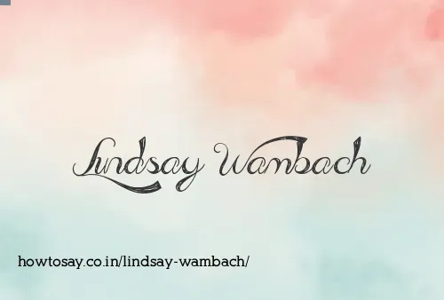 Lindsay Wambach
