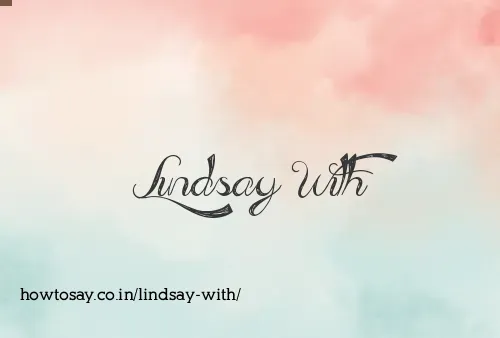 Lindsay With