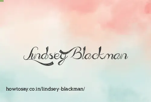 Lindsey Blackman