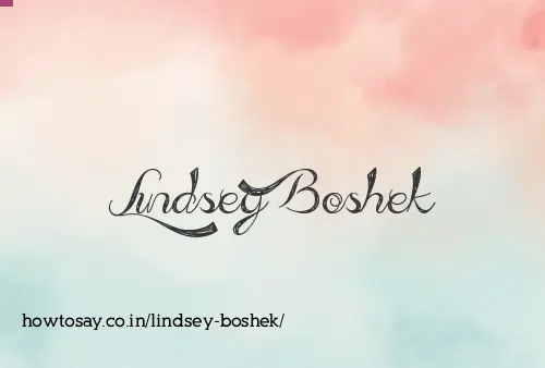 Lindsey Boshek