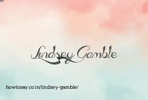 Lindsey Gamble