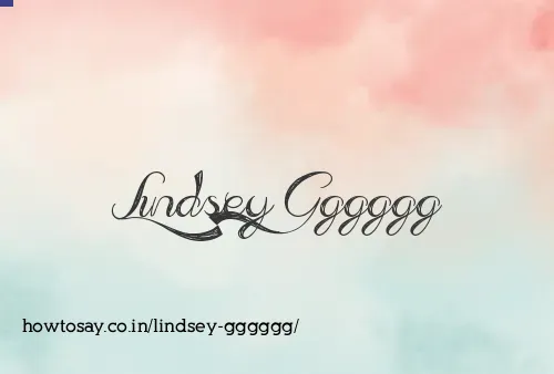 Lindsey Gggggg