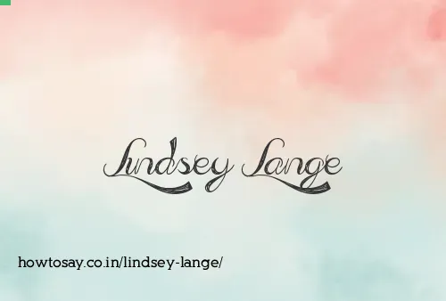 Lindsey Lange