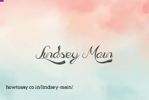Lindsey Main