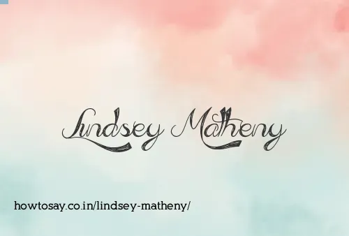 Lindsey Matheny