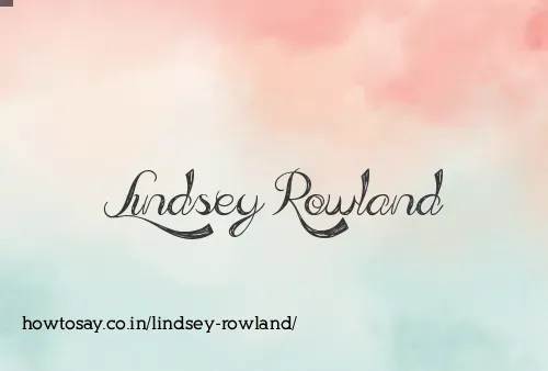 Lindsey Rowland