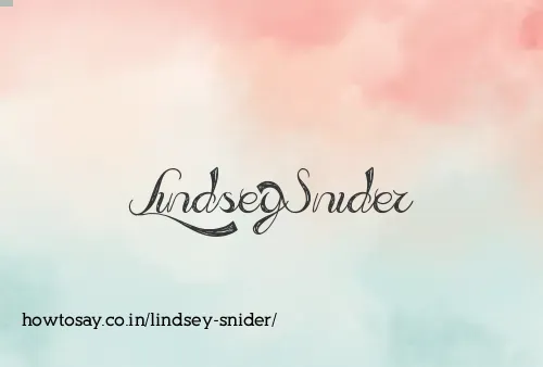 Lindsey Snider