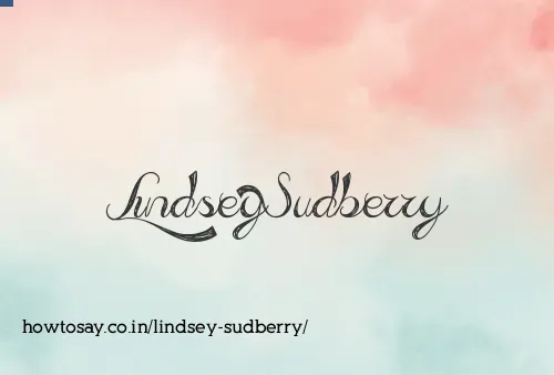 Lindsey Sudberry