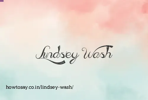 Lindsey Wash
