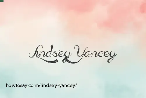 Lindsey Yancey