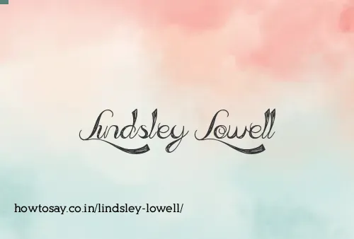 Lindsley Lowell