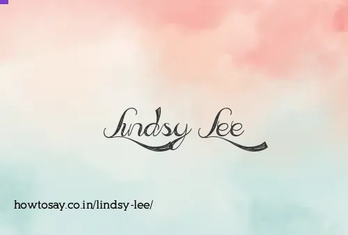 Lindsy Lee