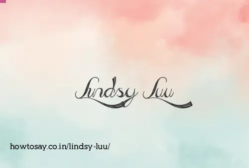 Lindsy Luu