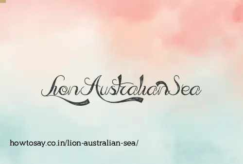 Lion Australian Sea