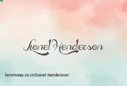 Lionel Henderson