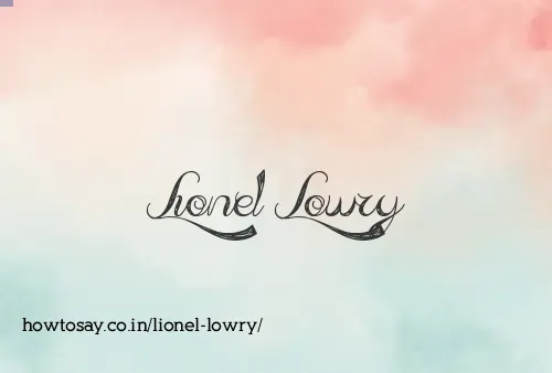 Lionel Lowry