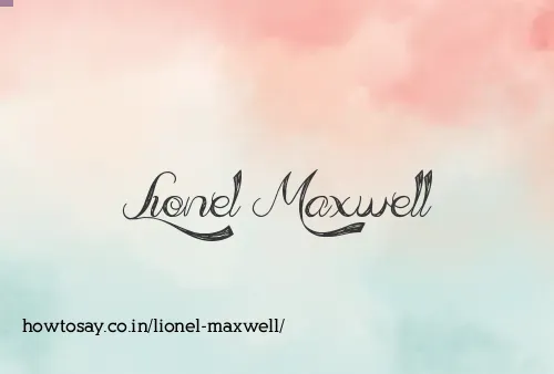 Lionel Maxwell