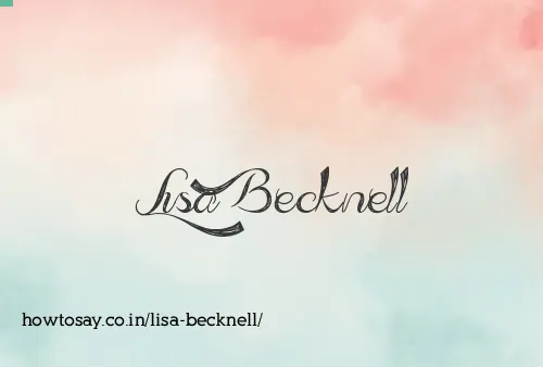 Lisa Becknell