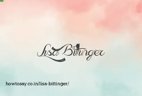Lisa Bittinger