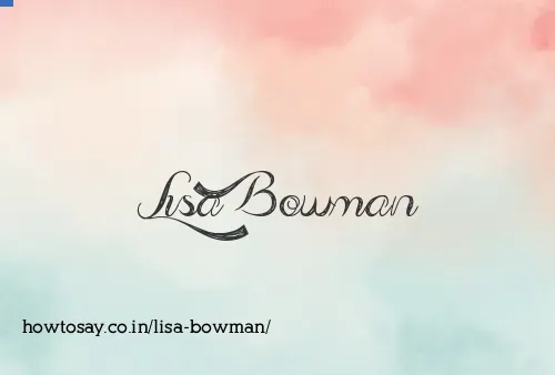 Lisa Bowman