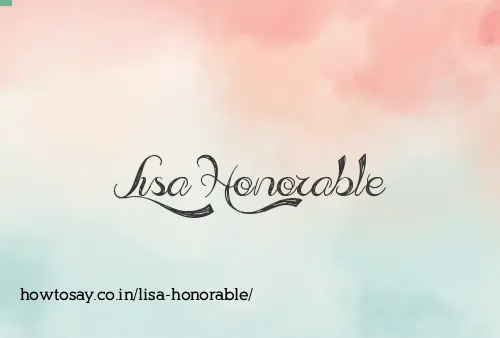 Lisa Honorable