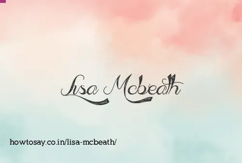 Lisa Mcbeath