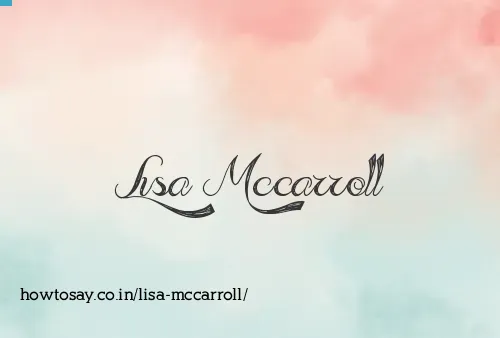 Lisa Mccarroll
