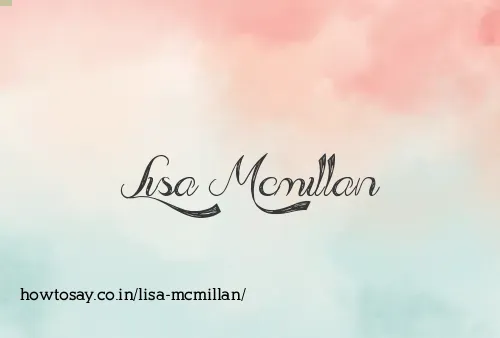 Lisa Mcmillan