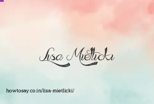 Lisa Mietlicki