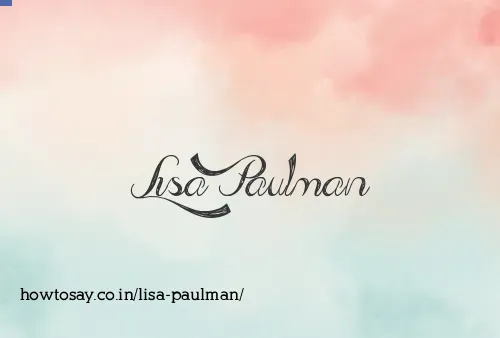 Lisa Paulman