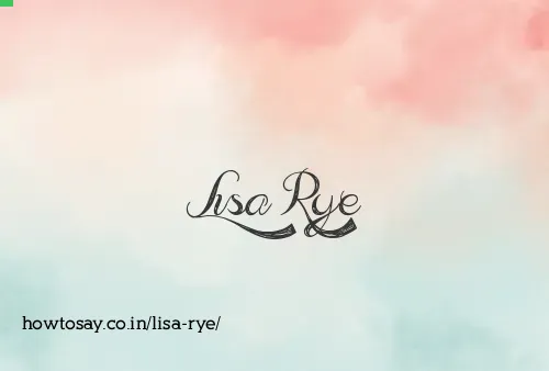 Lisa Rye