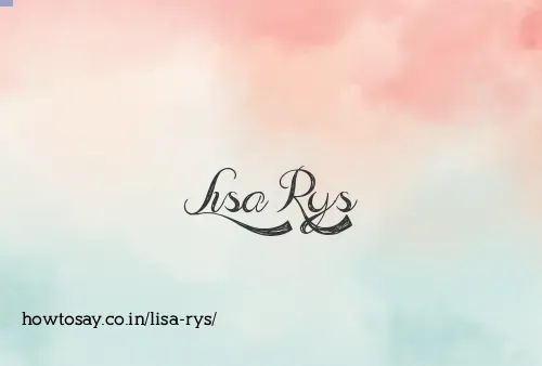Lisa Rys