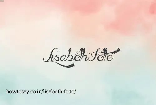 Lisabeth Fette