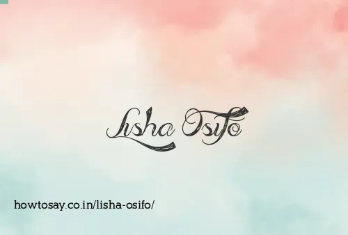 Lisha Osifo
