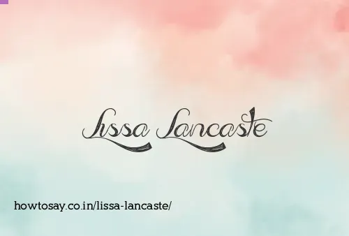Lissa Lancaste