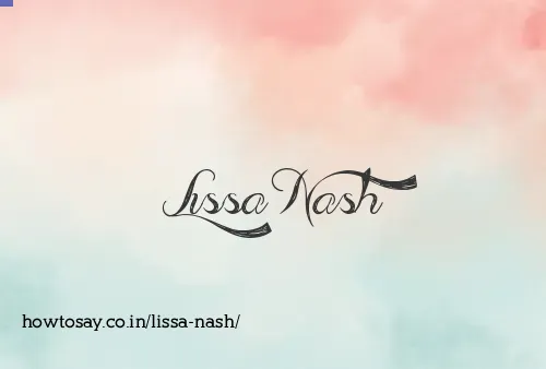Lissa Nash