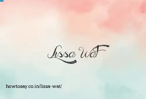 Lissa Wat