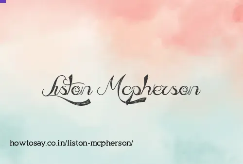 Liston Mcpherson