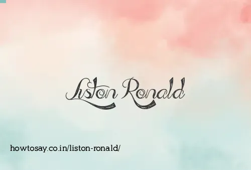 Liston Ronald