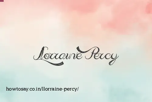 Llorraine Percy